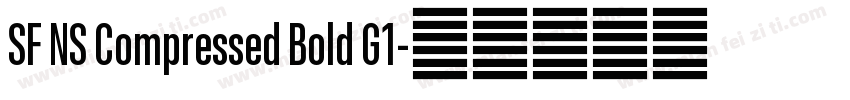 SF NS Compressed Bold G1字体转换
